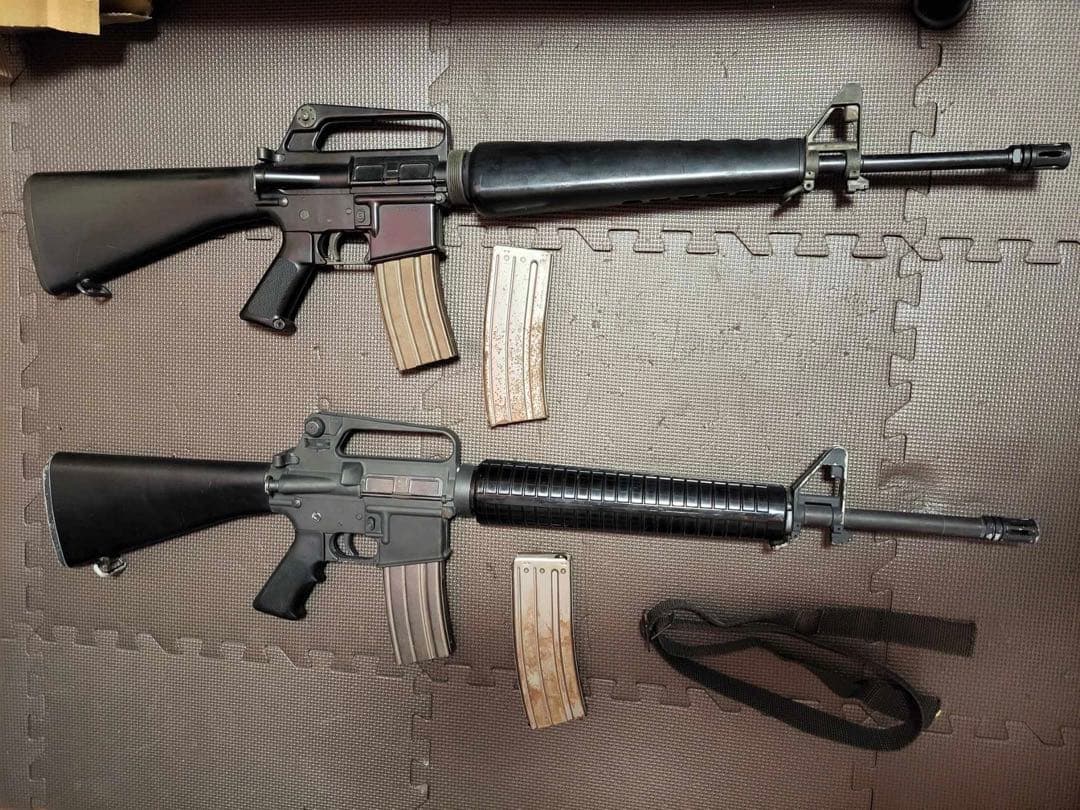 セット M16 GMC ガスガン ブラック マガジン4本付き (ジャンク)