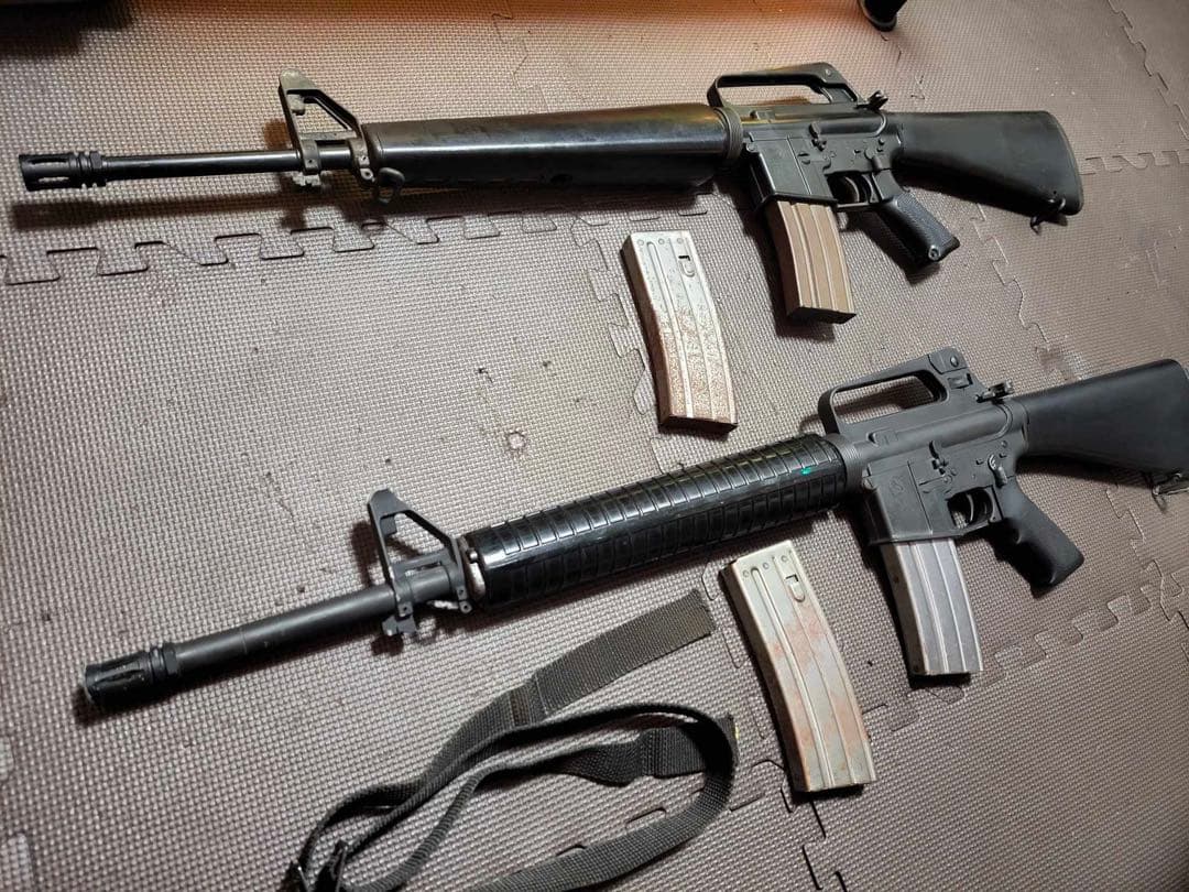 セット M16 GMC ガスガン ブラック マガジン4本付き (ジャンク)