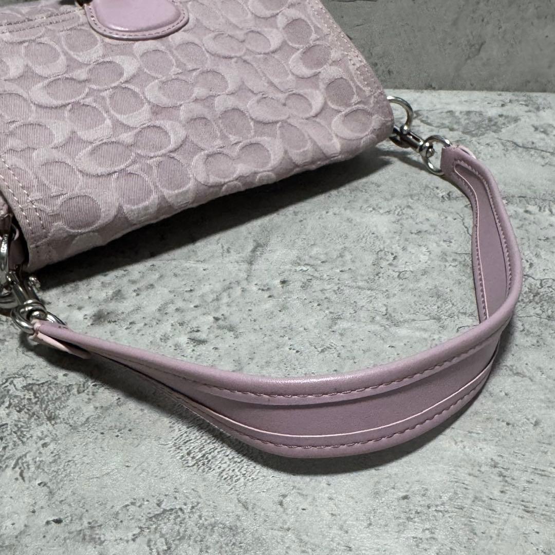 美品✨️コーチ ワンショルダーバッグ タビー シグネチャーデニム レザー