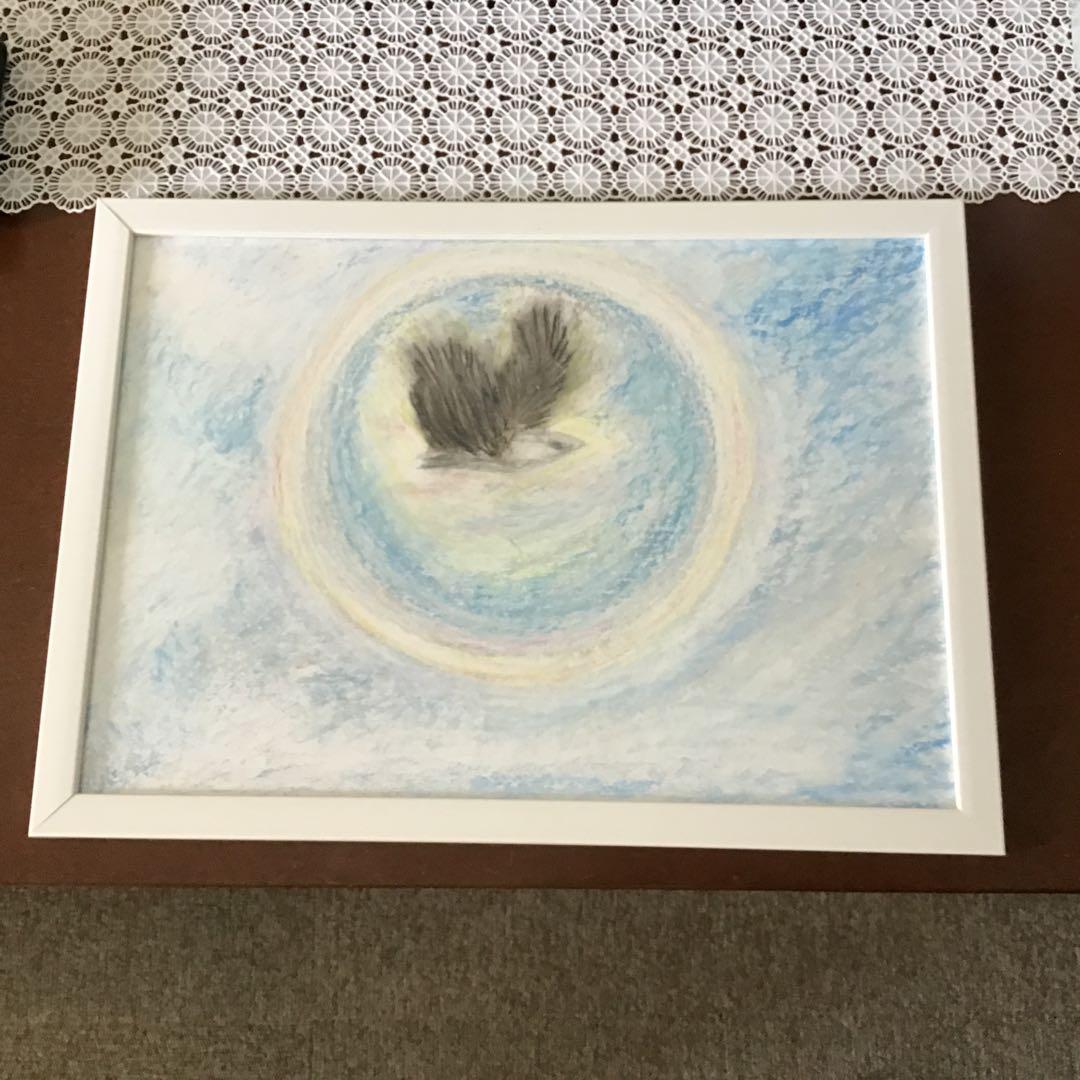 抽象的なパステル画 A4サイズ