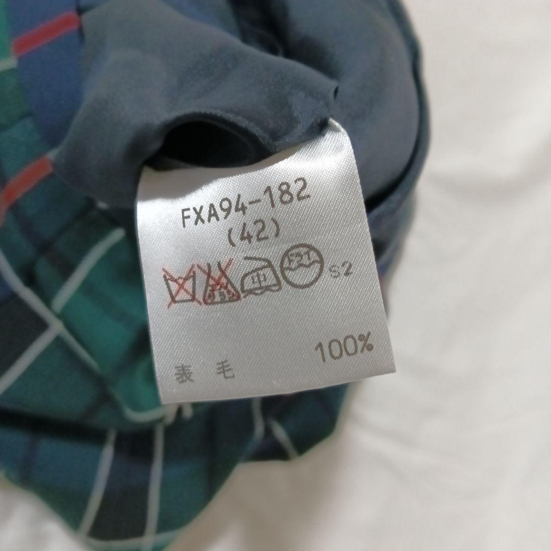 BURBERRYS 42 タータンチェック グリーン ほぼ未使用 Lサイズ 17