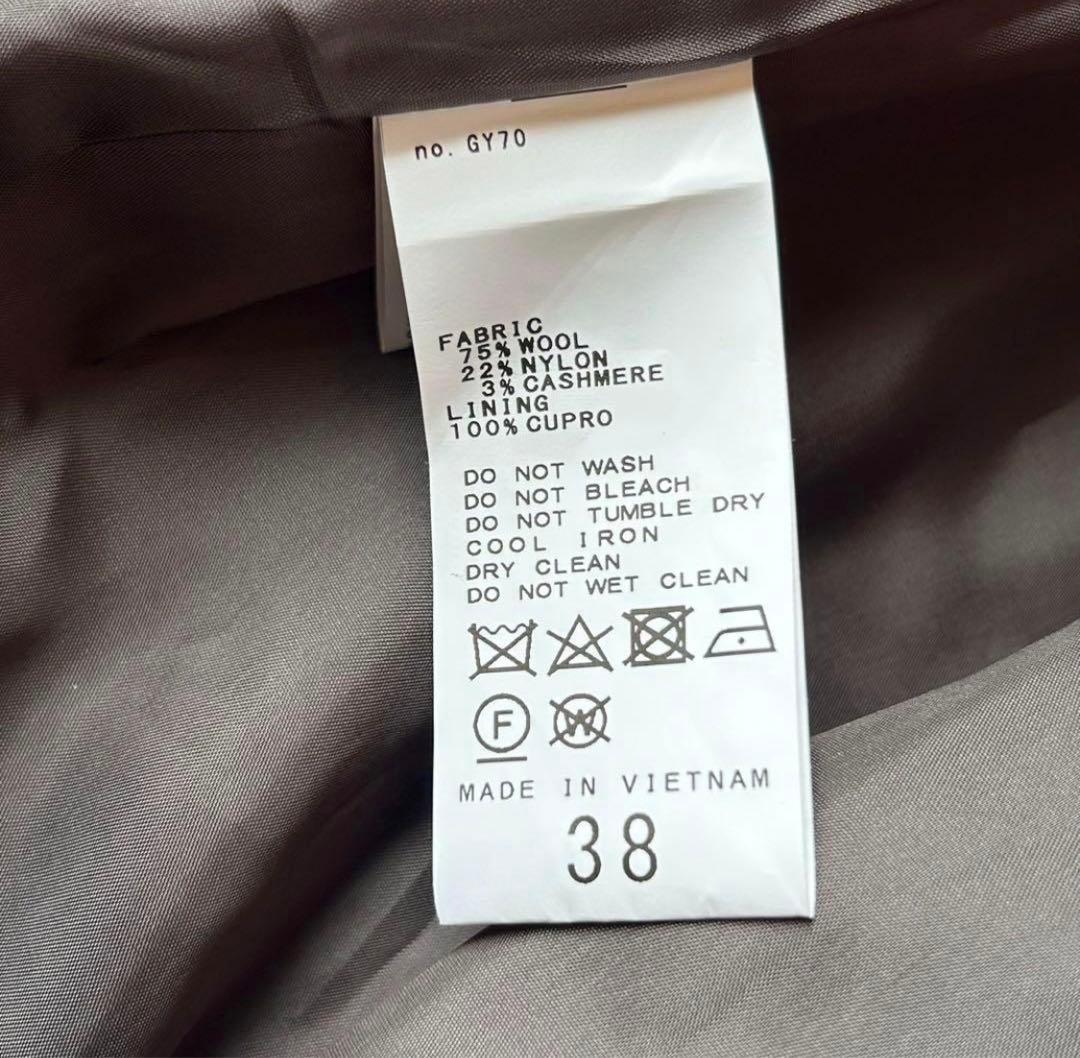 ✨美品✨ノーブル✨ウールカシミヤコート　グレー　38