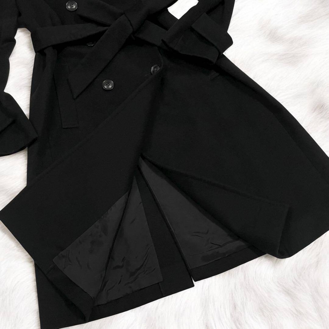 【高級】22 OCTOBRE チェスターコート カシミヤ ロングコート ブラック