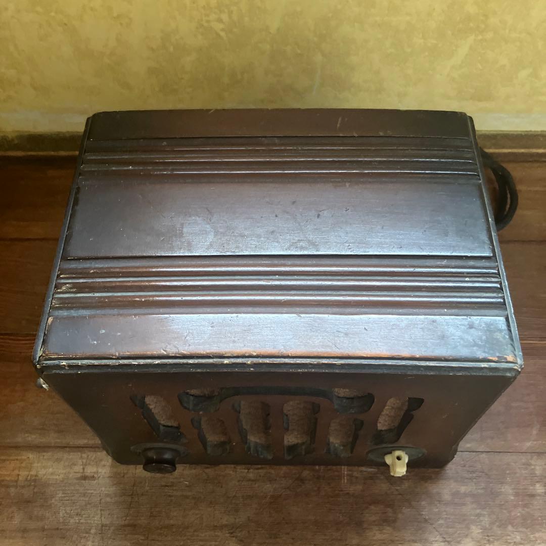 希少 昭和レトロ National ナショナル国民受信機 真空管ラジオ 戦前