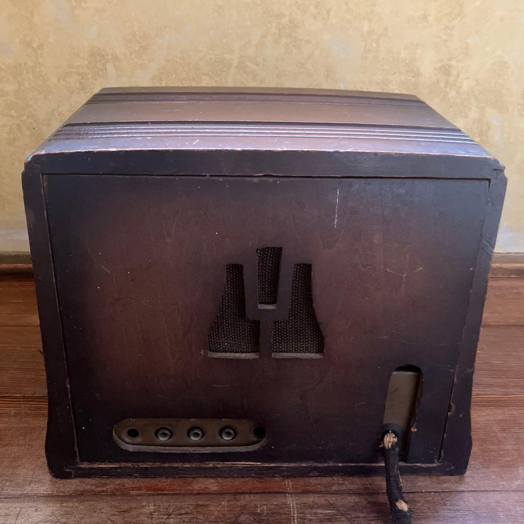 希少 昭和レトロ National ナショナル国民受信機 真空管ラジオ 戦前