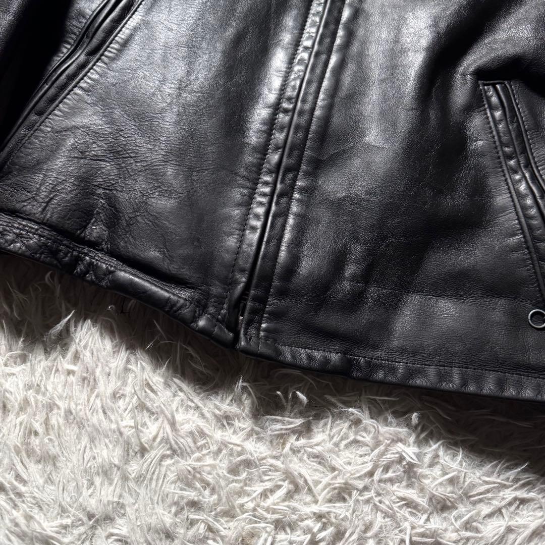 コ*ウ様 【米国製】schott ライダースジャケット　シングル　ブラック　本革