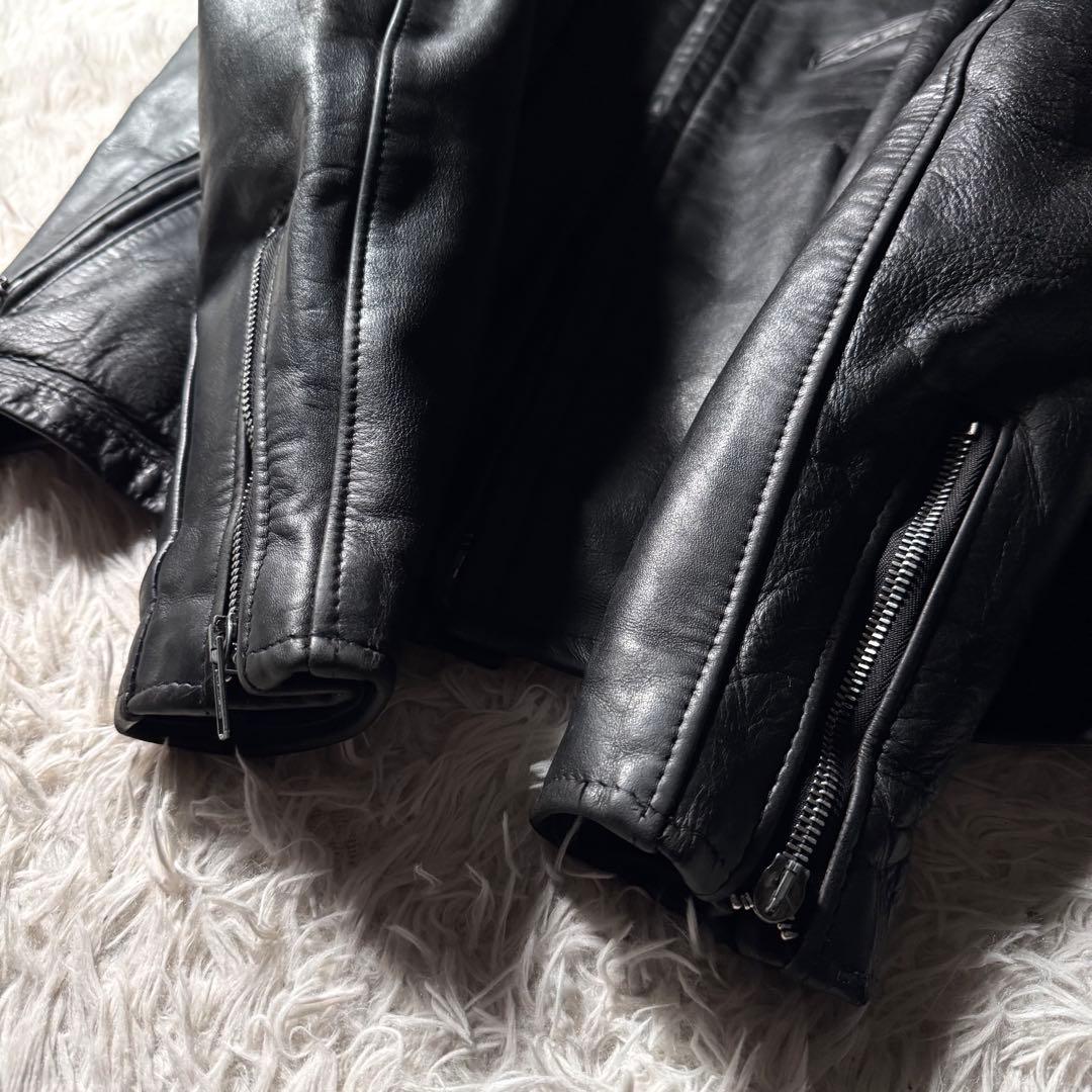 コ*ウ様 【米国製】schott ライダースジャケット　シングル　ブラック　本革