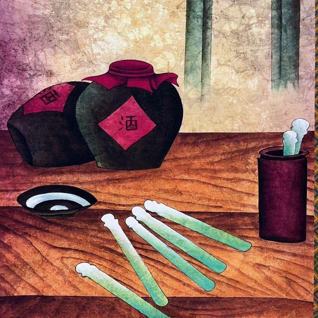 【本日特価】郎世宁 琴棋書画 四条屏 掛け軸｜中国名画・客間装飾・新中式