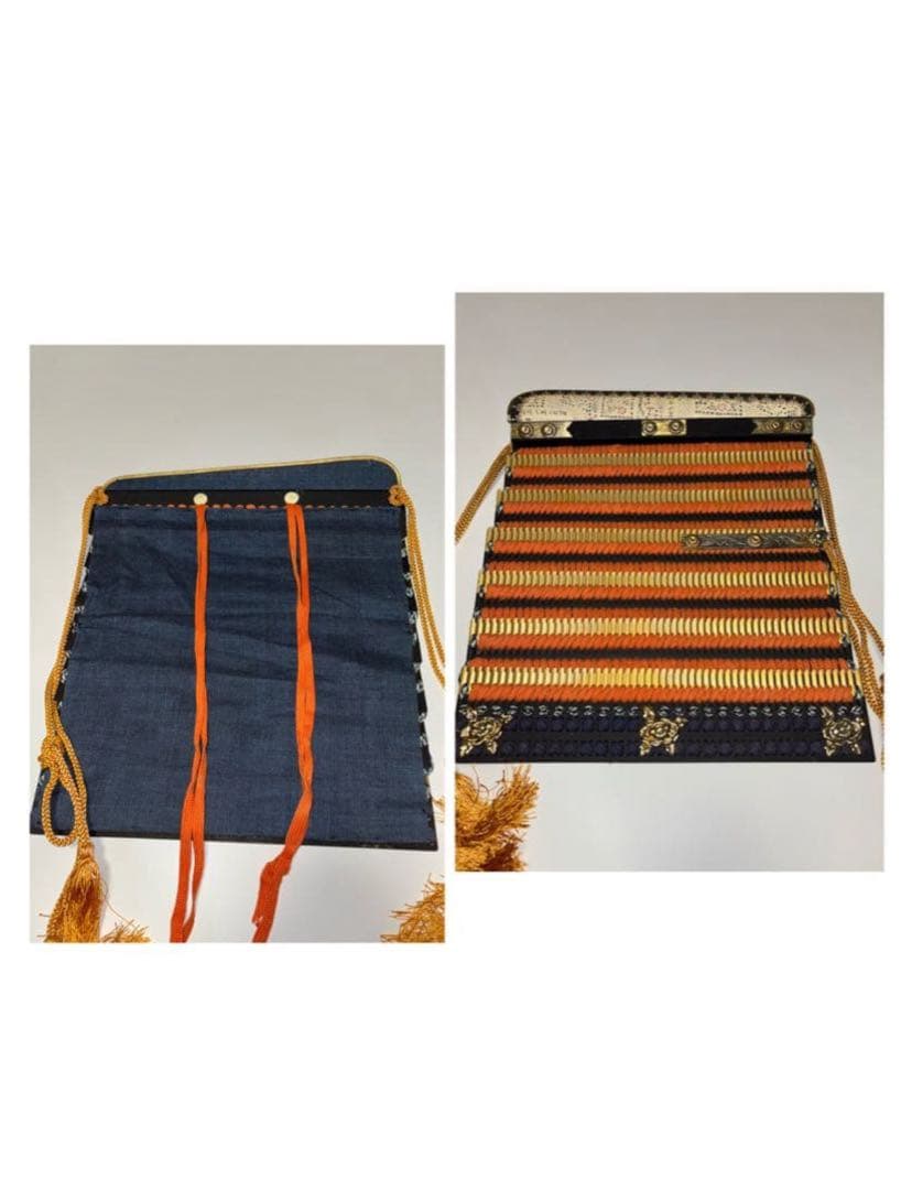 エリサ‼️美品！現代等身大甲冑　橙糸威黒桶胴具足