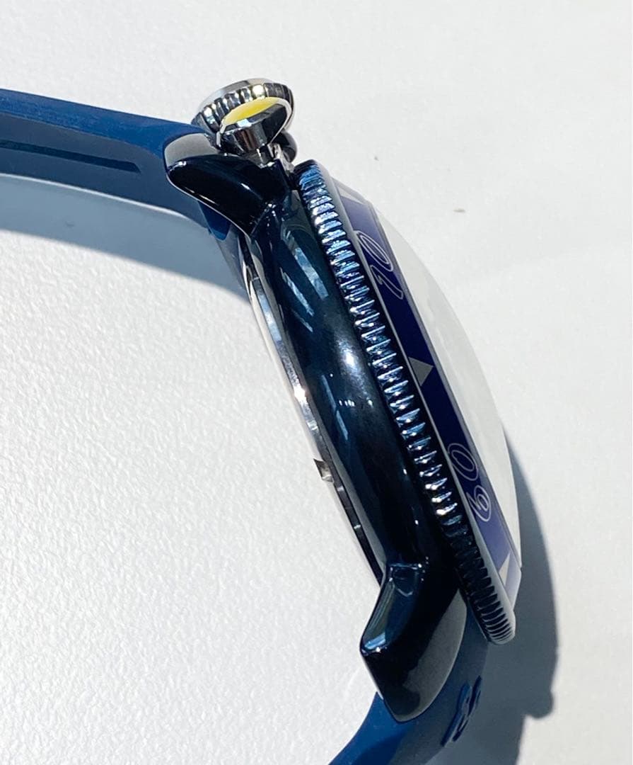 s133 ガガミラノ クロノグラフ クォーツ メンズ時計 ラバーベルト稼働品