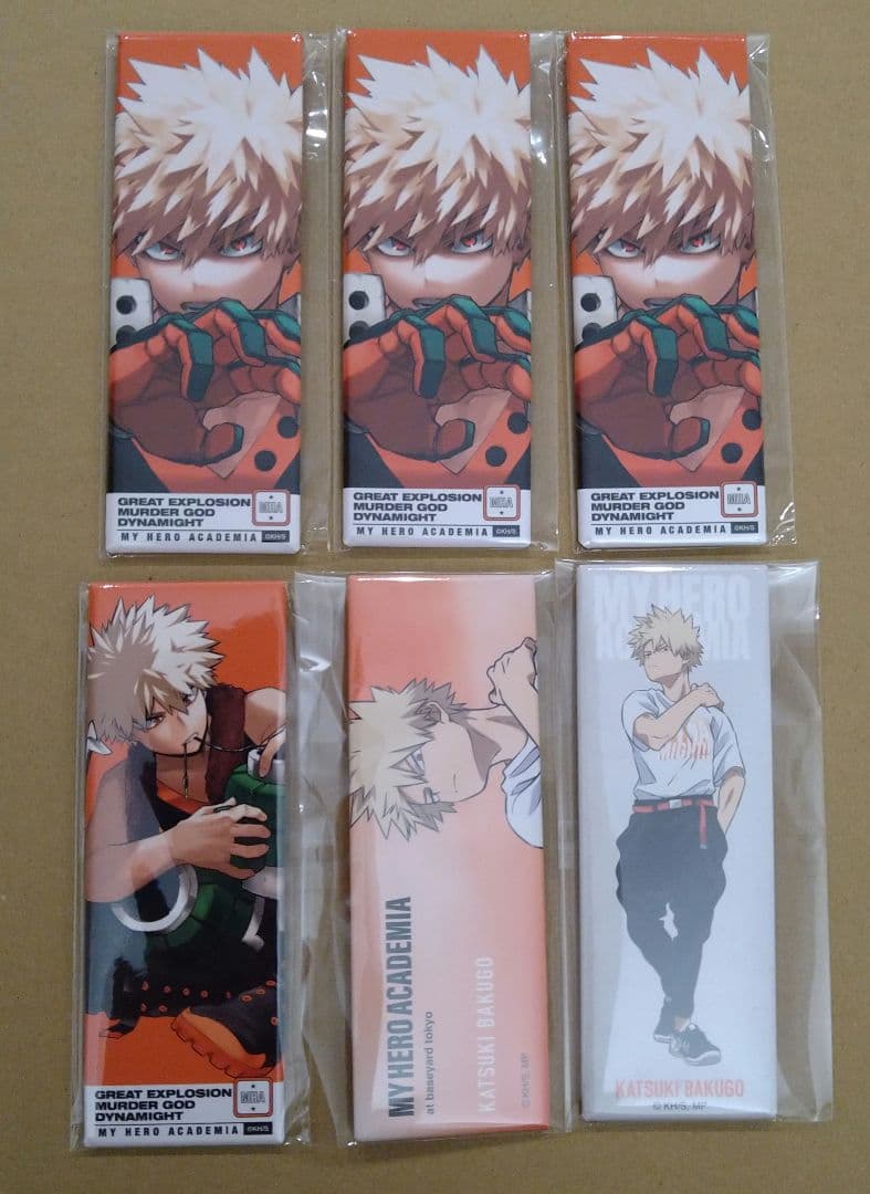 爆豪勝己　缶バッジ　まとめ売り　絵札缶バッジ　スクエア缶バッジ　匿名配送