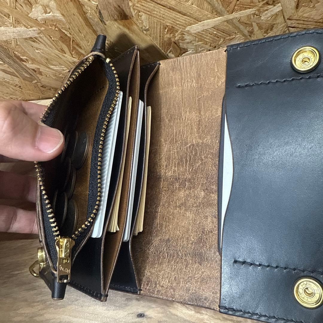 マリアム社 ホースバット 150 トラッカーウォレット カスタム 茶芯 真鍮