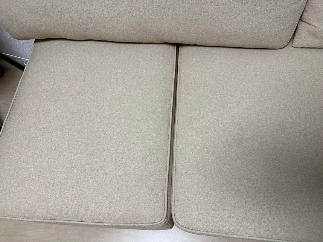 カウチソファ　ベージュ