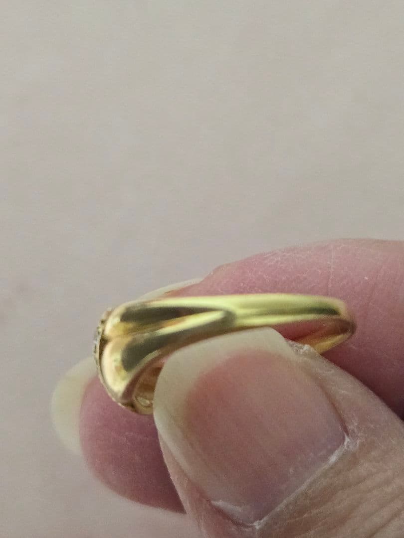 ジュエリーマキ　K18 　天然ダイヤモンドリング　10号