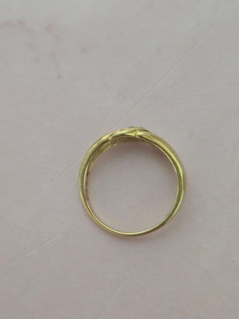 ジュエリーマキ　K18 　天然ダイヤモンドリング　10号