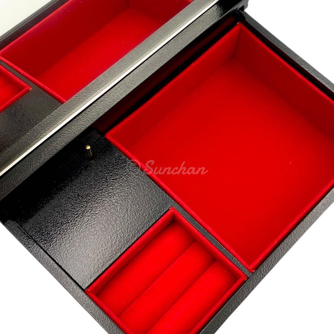 【未使用品】 山中漆器 翔鶴 オルゴール付き宝石箱 共箱付 アンティーク 骨董品