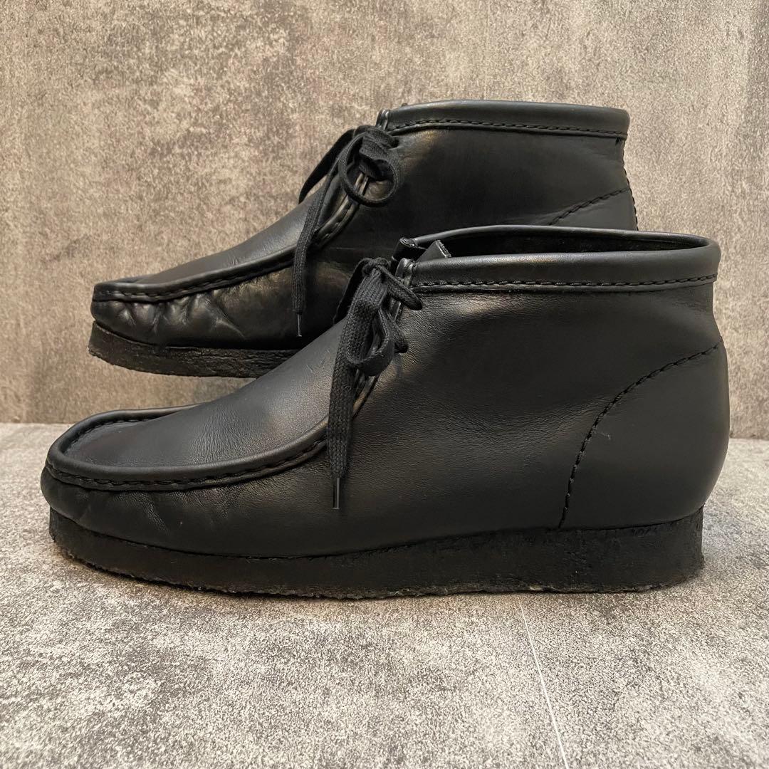 ✨大人気✨クラークス Clarks ワラビーブーツ オールレザー【27】ブラック
