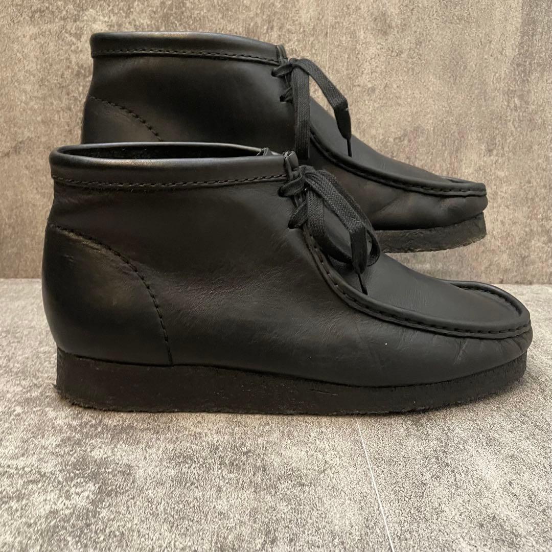 ✨大人気✨クラークス Clarks ワラビーブーツ オールレザー【27】ブラック