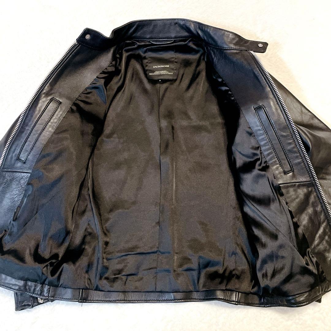 【美品】JACKROSE ジャックローズ 羊革 レザージャケット ライダース S