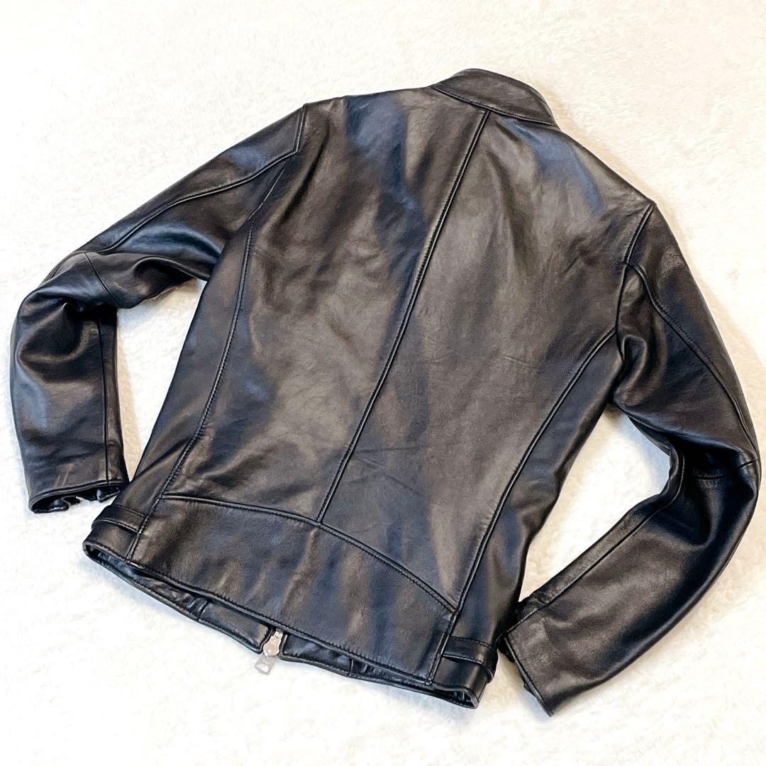 【美品】JACKROSE ジャックローズ 羊革 レザージャケット ライダース S