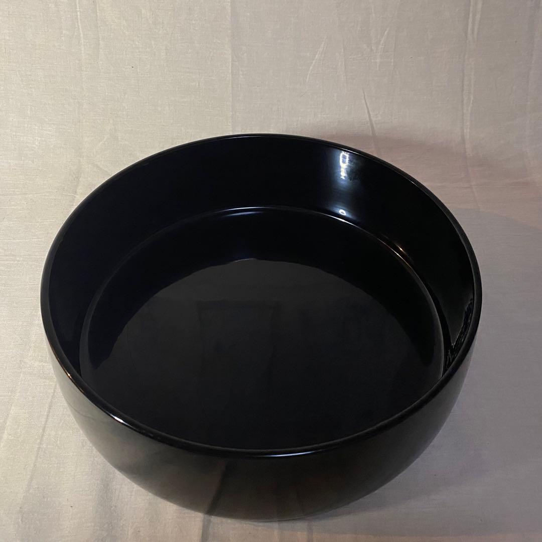 輪島塗　お櫃　茶道具　鶉　ウズラ　柘榴　ザクロ　沈金　木製　漆器　黒