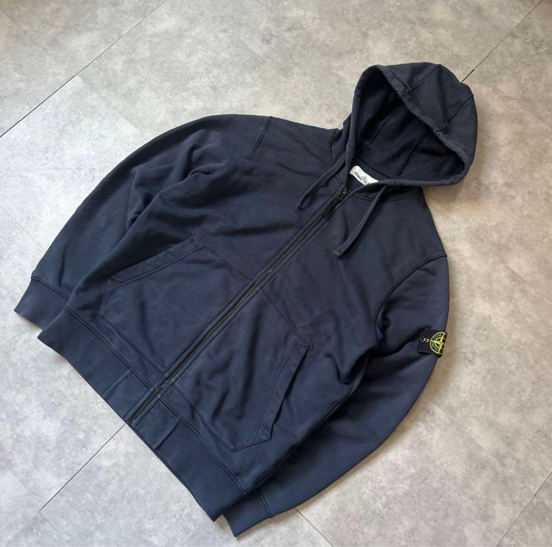【希少モデル❗️】美品！stone  ジップパーカー　ネイビー　L