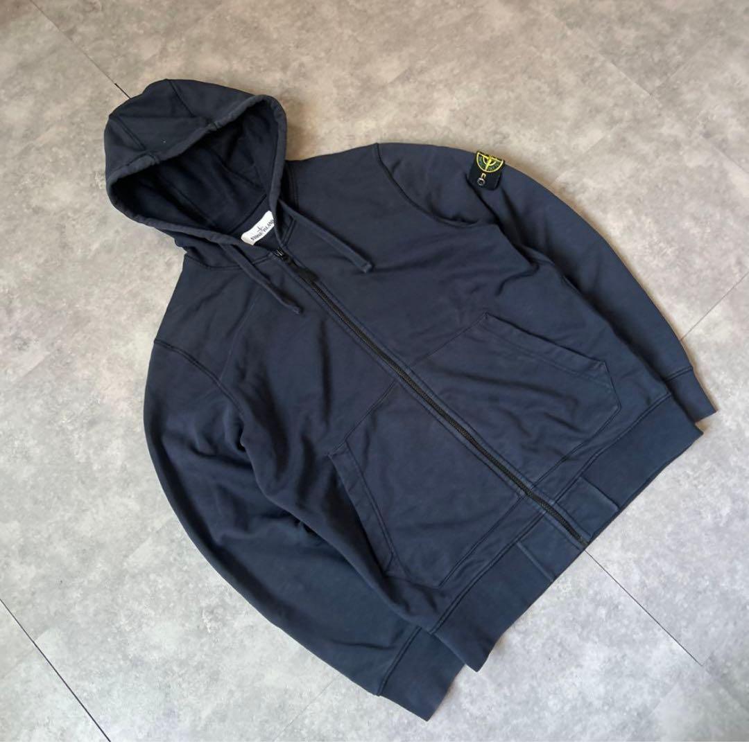 【希少モデル❗️】美品！stone  ジップパーカー　ネイビー　L