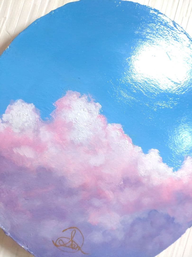空の油絵【小春雲】1点物の油絵◆作者サイン入り