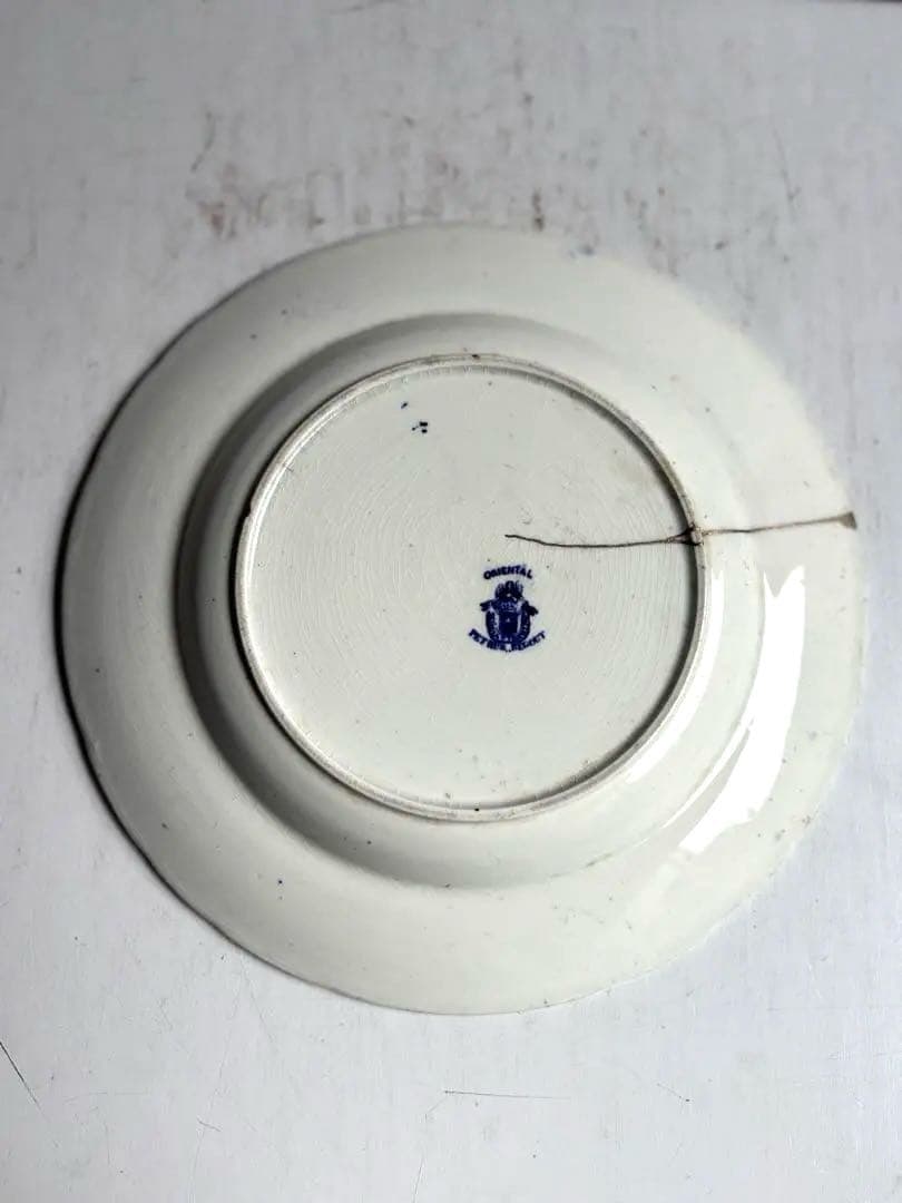 751 骨董 アンティーク オランダ ペトルス・レグー デルフト皿 金継ぎ