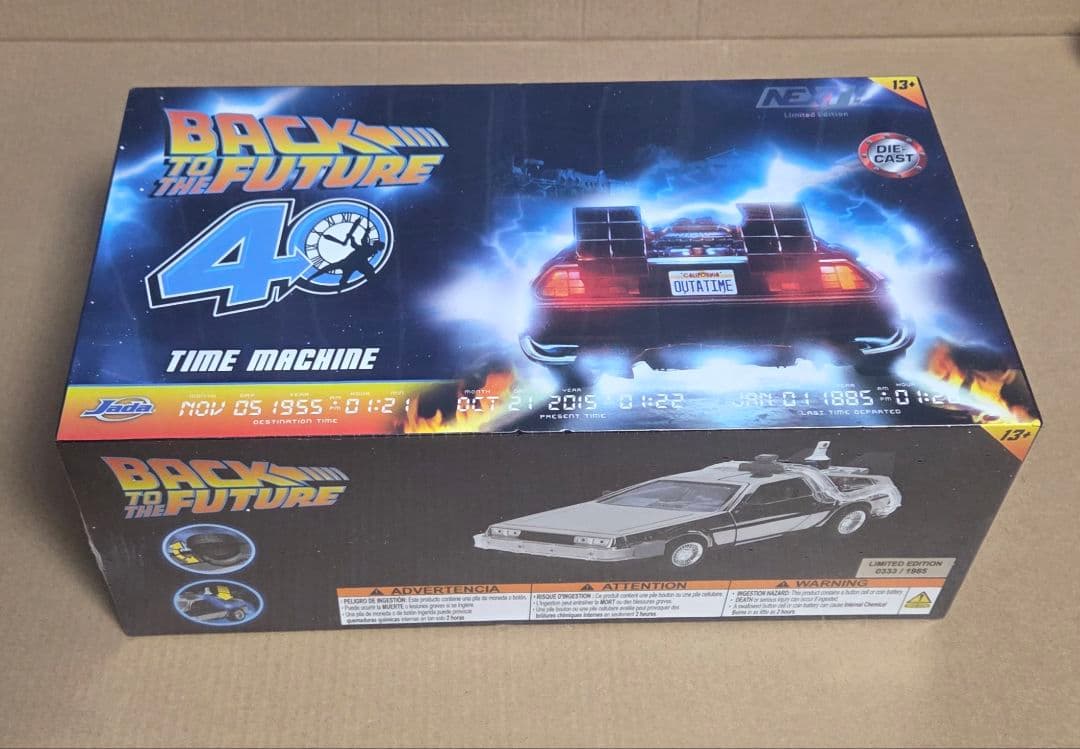 バック・トゥ・ザ・フューチャー デロリアン シルバーメッキ 1/24 ミニカー