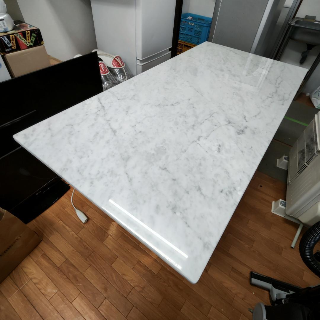 送料込み 本物の大理石天板 ダイニングテーブル 4人～6人掛け