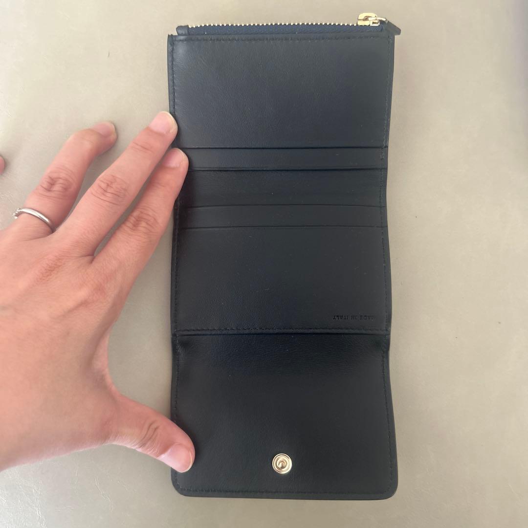 お値引き中！【新品】SMYTHSON レザー 三つ折り財布 コンパクト　ネイビー