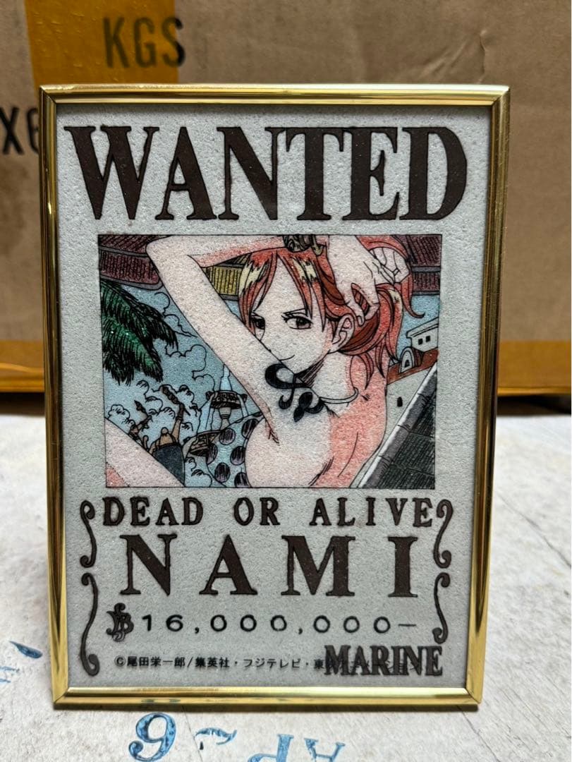 ワンピース　宝石画　手配書　ナミ　ONE PIECE イラスト　ポスター
