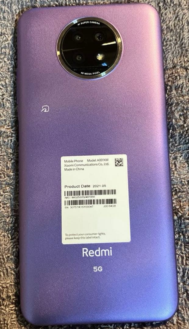 Xiaomi Redmi Note9T 本体　SIMロック解除コード有り