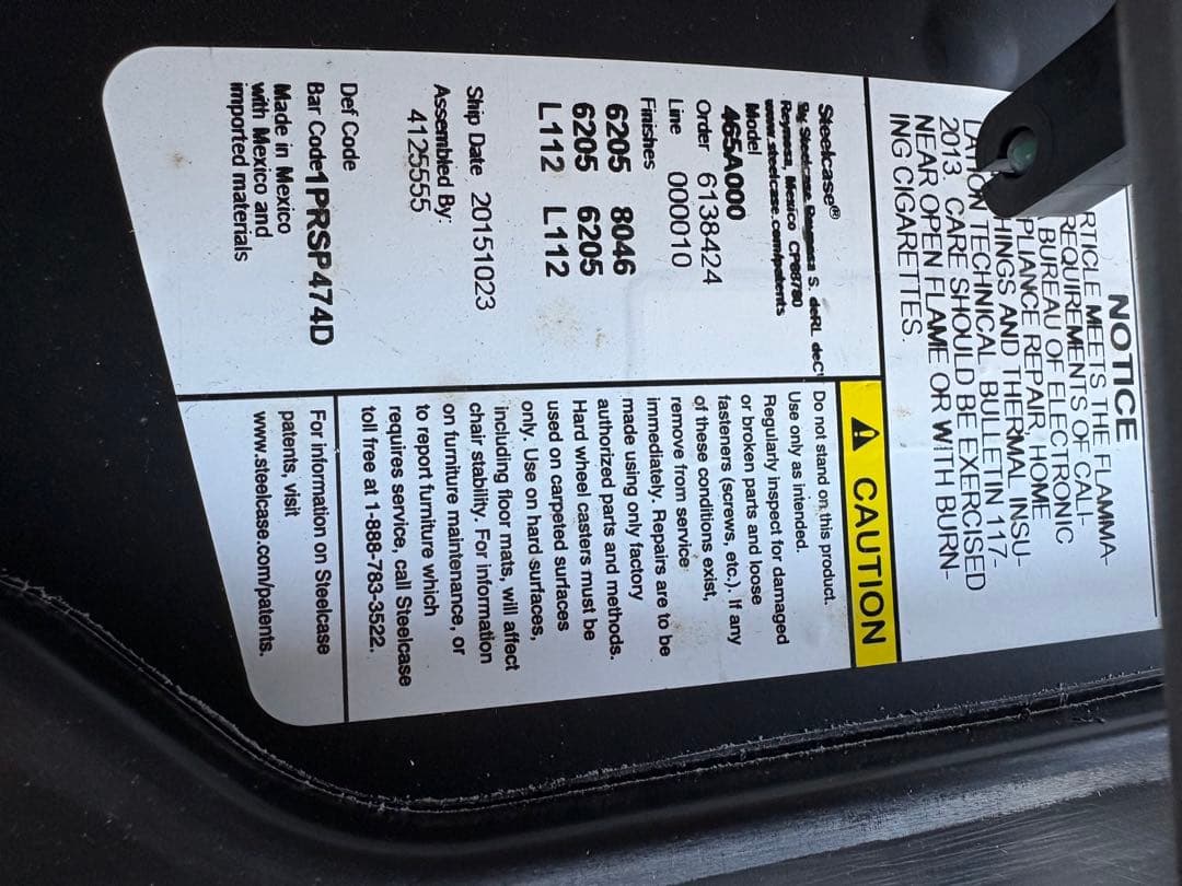 ② Steelcase オフィスチェア 黒 レザー　希少　旧モデル　美品　4脚有