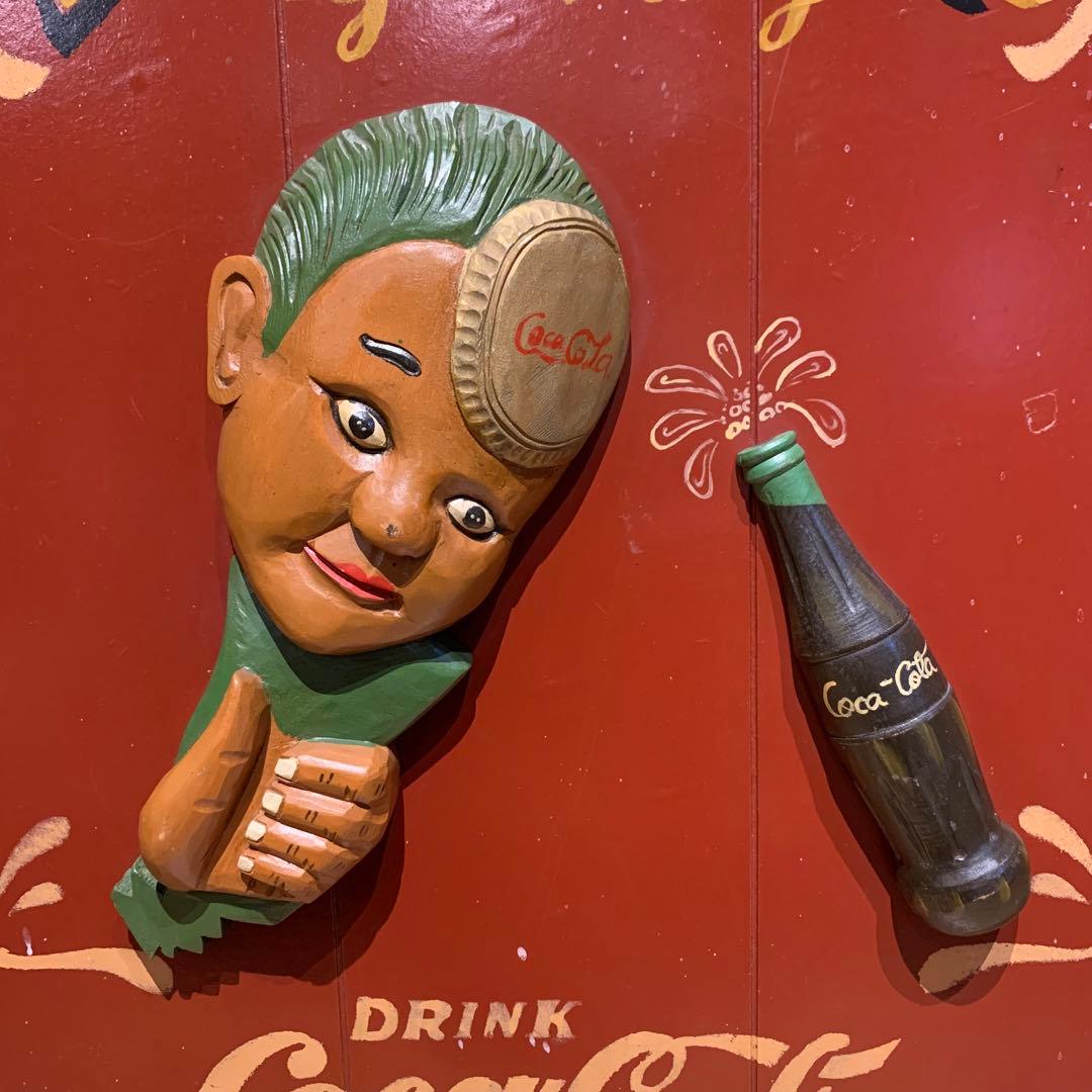 コカコーラ　木製看板　アメリカンジャンク　ヴィンテージ　中古