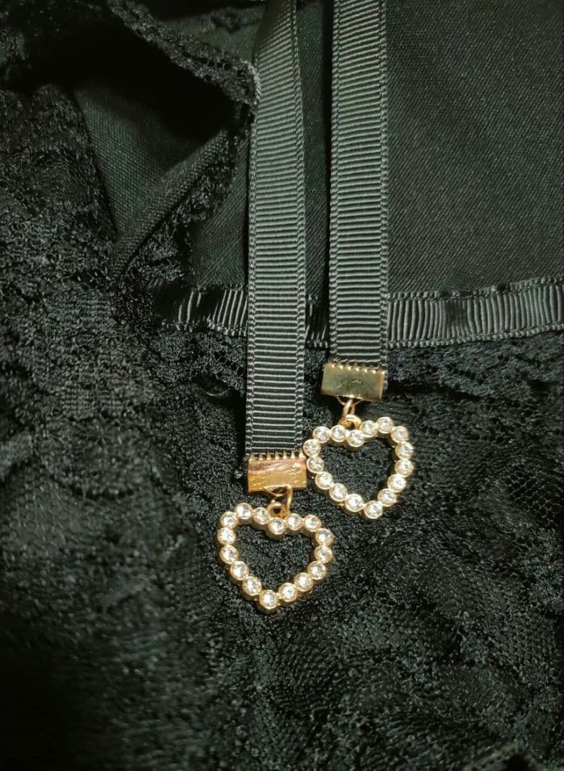 LIZLISA　フロントカシュクールスカート　ブラック　リズリサ