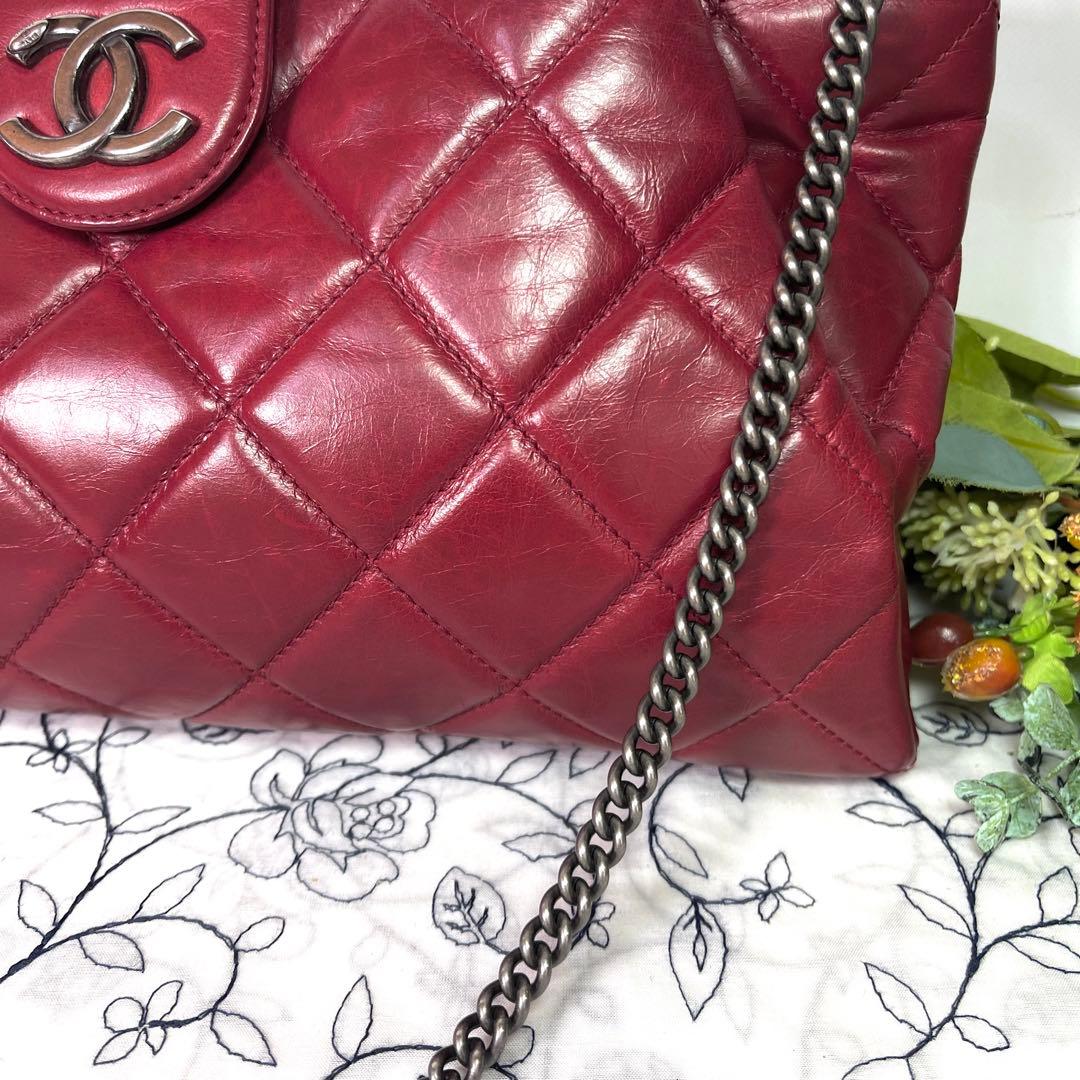 CHANEL シャネル【極美品】マトラッセ ココマーク チェーンショルダーバッグ