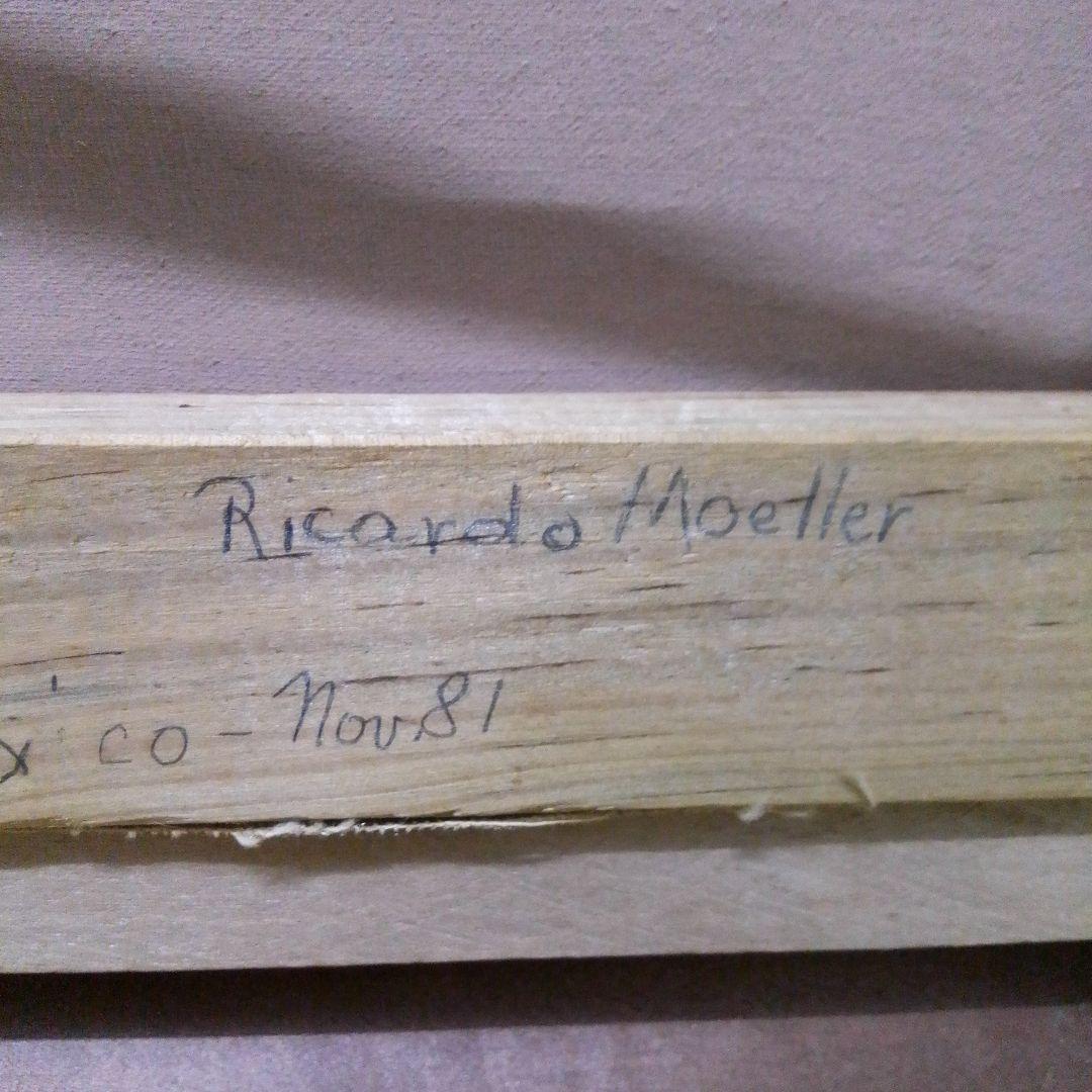 風景画 雪山と馬に乗った人物 メキシコで購入したもの