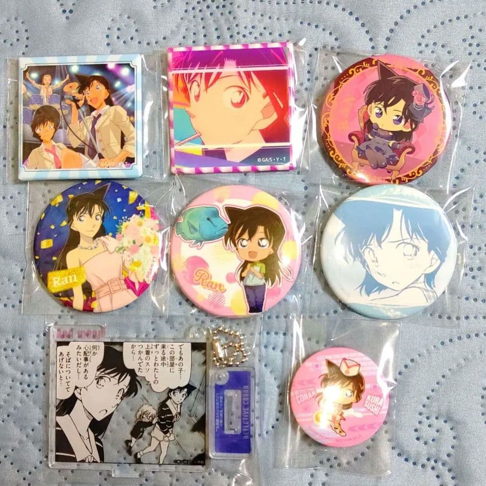 名探偵コナン 缶バッジ アクリルキーホルダー まとめ売り 蘭