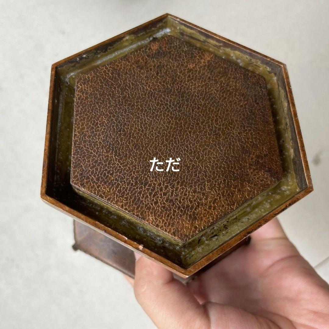 銅器 八角二重涼亭 八角亭薫香炉 香道具 禅意茶道 置物 装飾品 工芸品