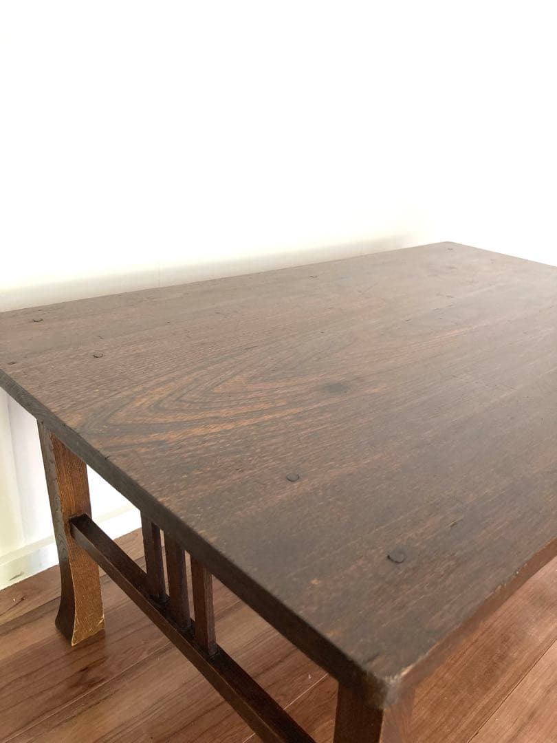 【メンテ済】アンティークの木製文机　ローテーブル　昭和レトロ　テレビ台