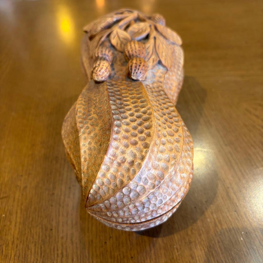 落花生 木彫り 小物入れ 古美術 中国美術