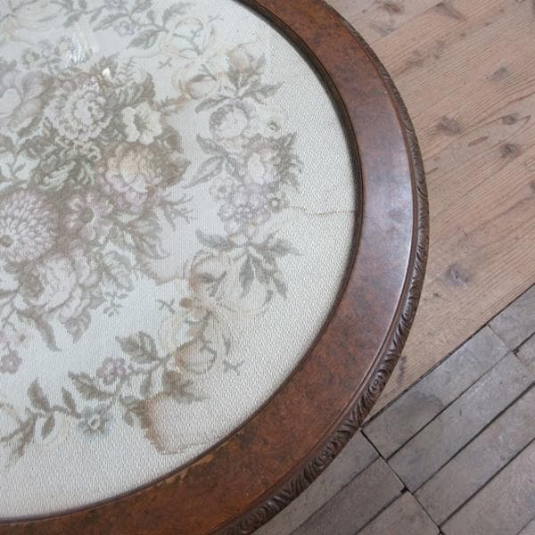 イギリス アンティーク 家具 コーヒーテーブル ガラストップ 猫脚 6827d