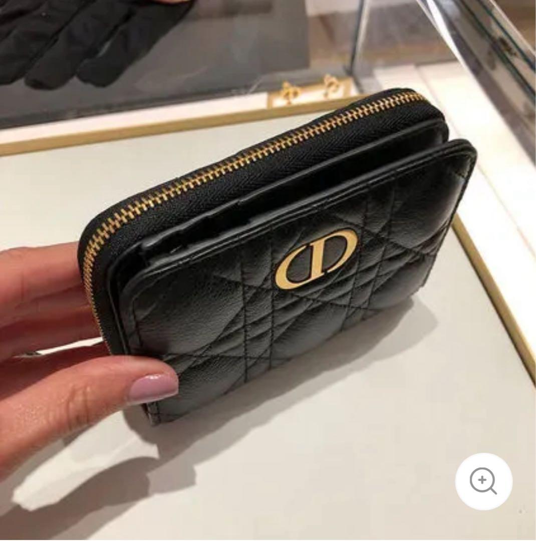 Dior ブラック 二つ折り財布 キルティング