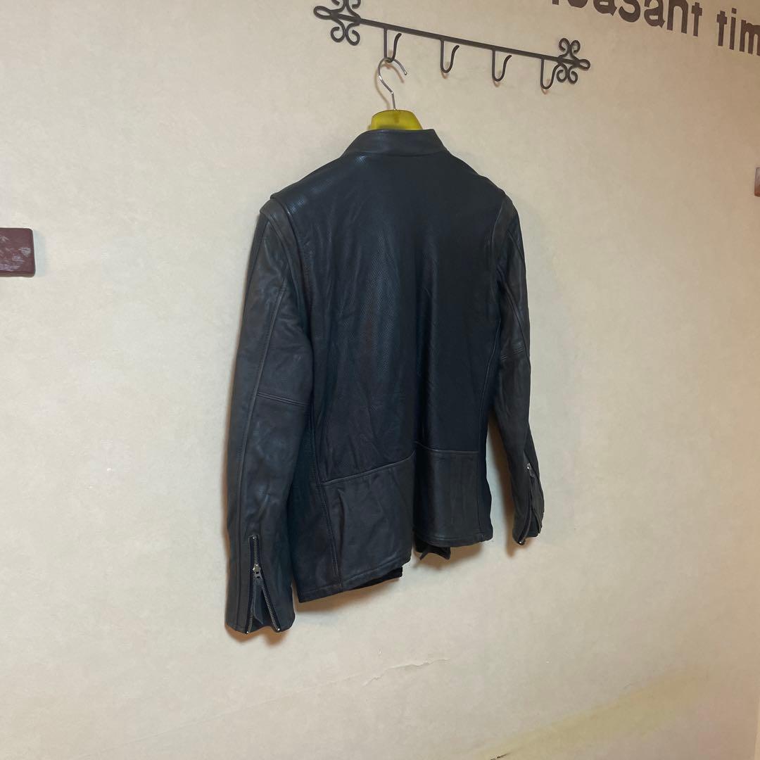 Schott ブラック レザー シングルライダースジャケット L