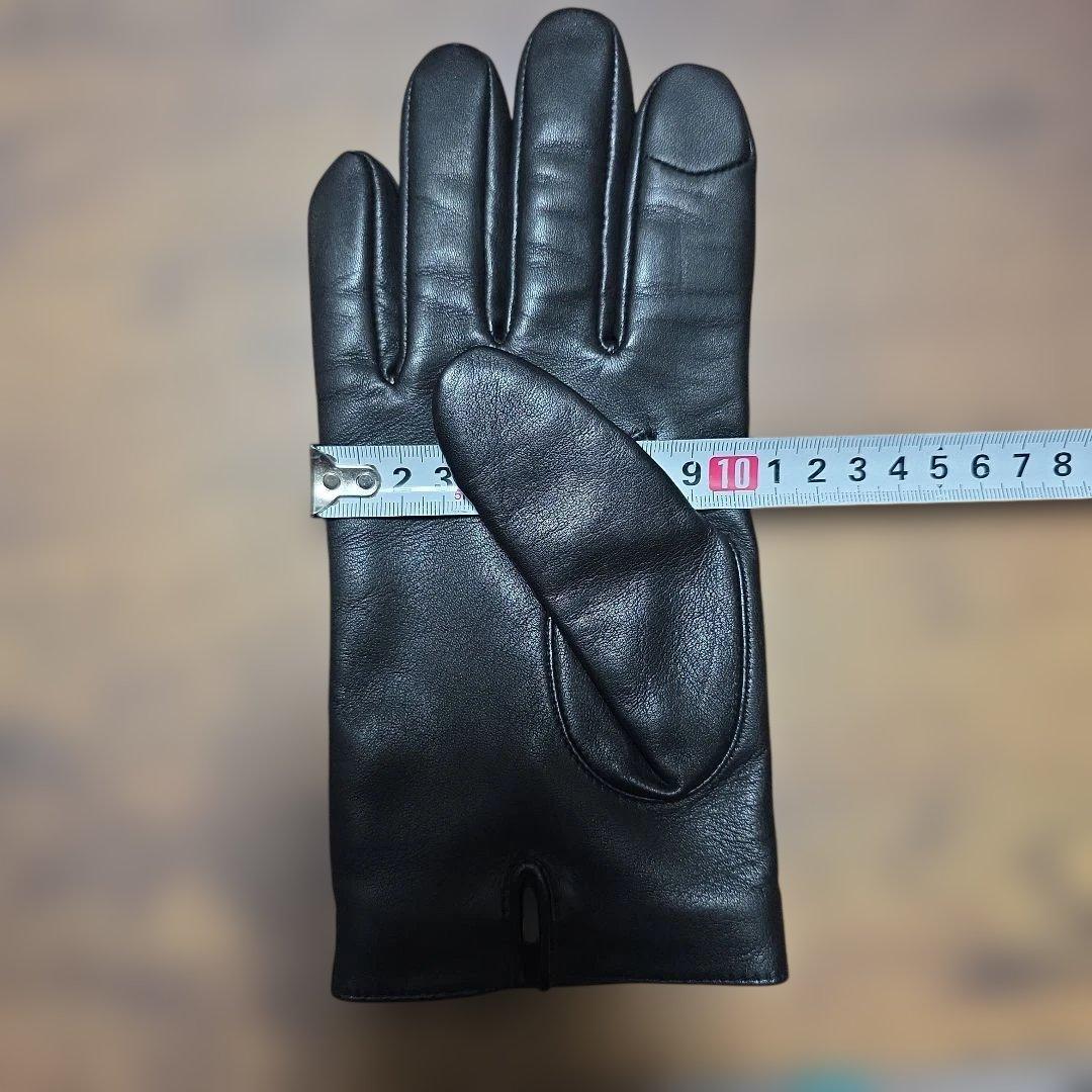 COACH ブラック シープレザー手袋 Mサイズ