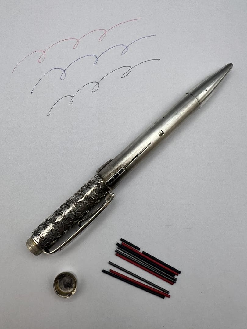 1950年代 ドイツ製 銀製 3色 ペンシル・シャープペンシル Silver