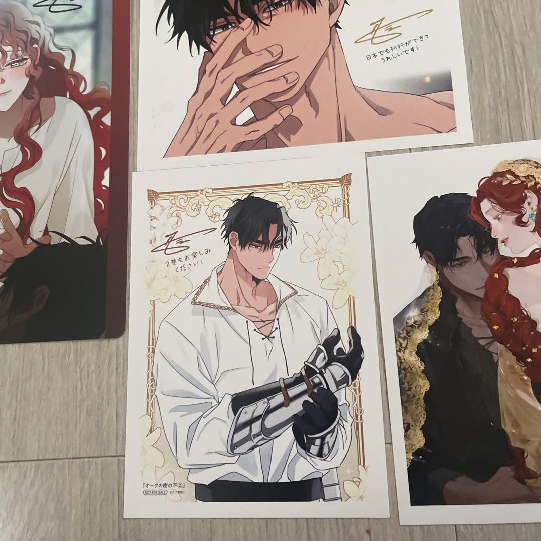 特典のみ　オークの樹の下①②③④アニメイト限定ビジュアルボード　小説　イラスト