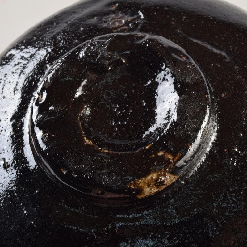 茶道具　楽吉左衛門　黒楽茶碗　時代箱付　V　9156